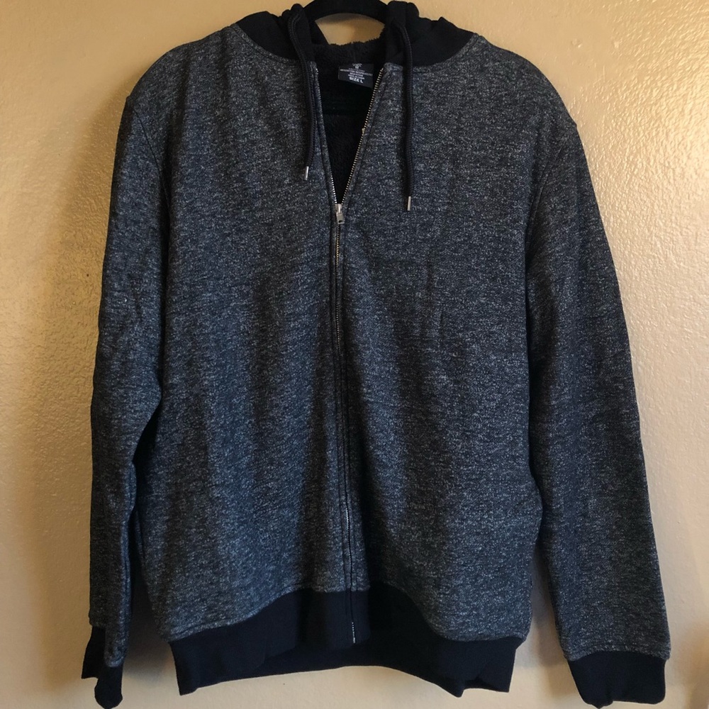 🔥SALE🔥 Jem Mens hoodie large sherpa lined black